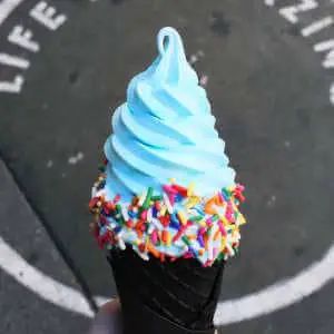 Everything You Need To Know About Soft Serve Ice Cream - blue soft serve cone