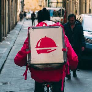 What App Delivers Ice Cream - bike driver